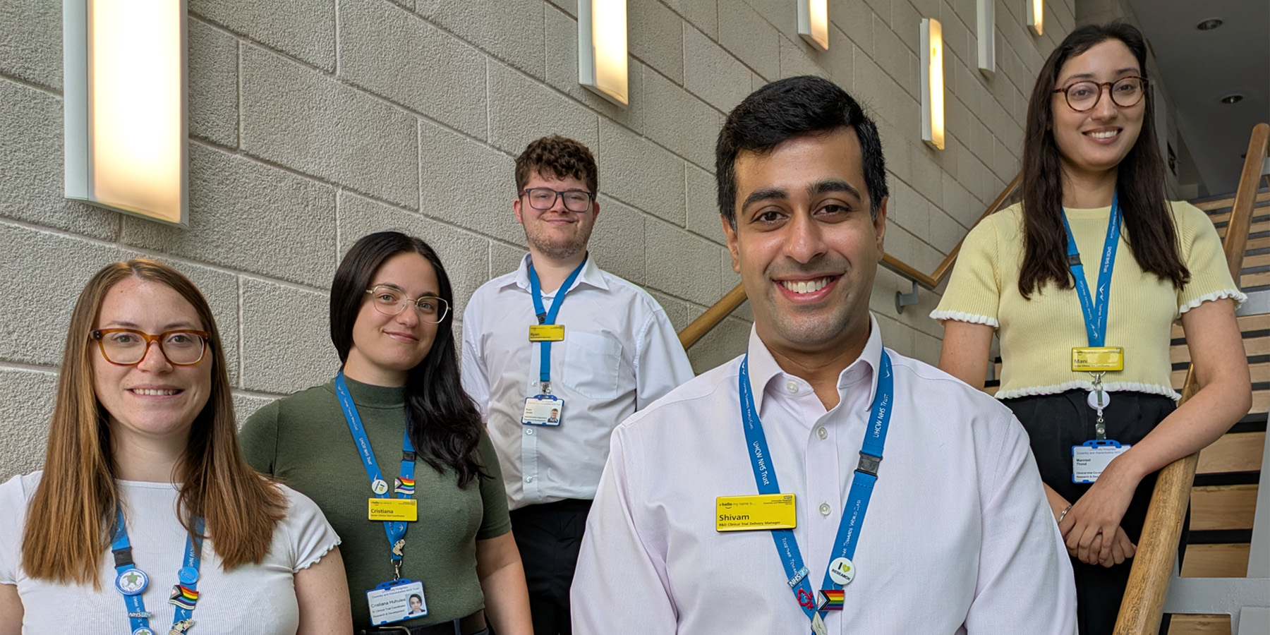 FREEDOM trial team members at meetings, University Hospital, and the Coventry & Warwickshire Clinical Research Facility